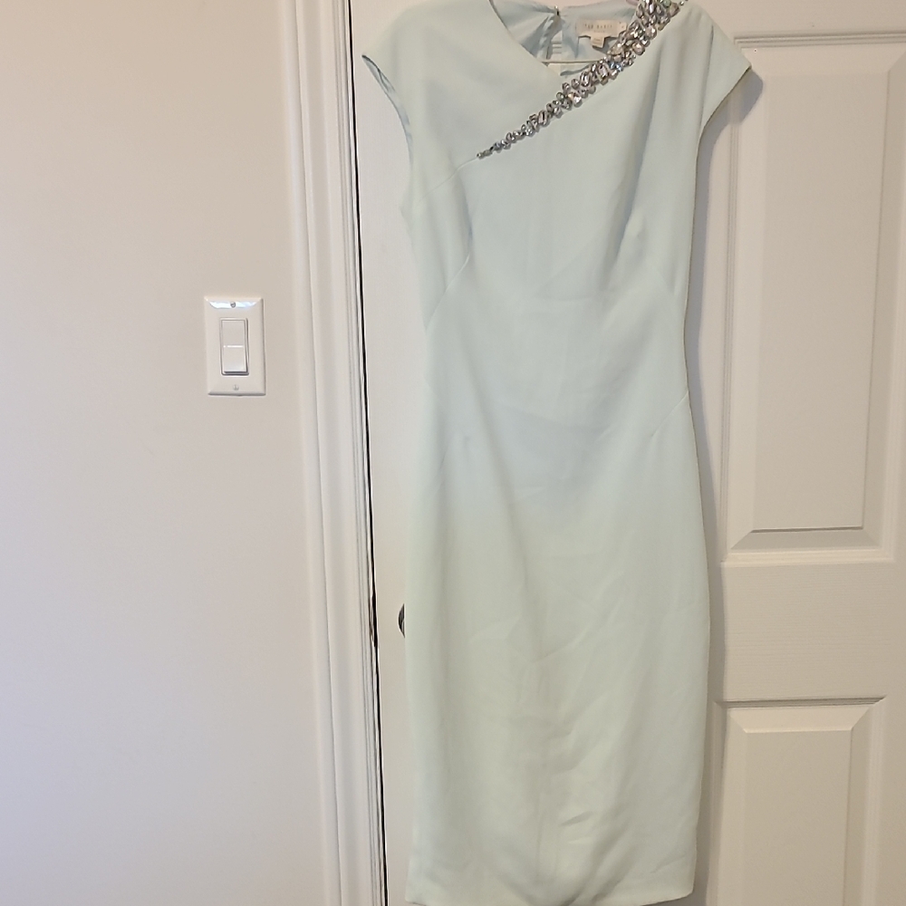 Ted Baker One Shoulder Light Blue Dress
